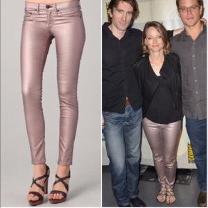 NWT Rag & Bone Jean Legging Rose Metallic Skinny